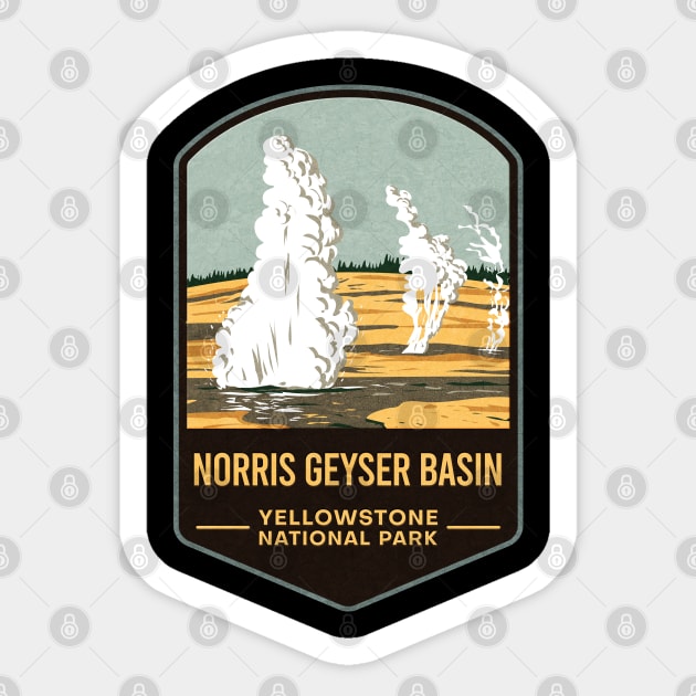 Norris Geyser Basin Yellowstone National Park Sticker by JordanHolmes